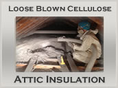 Loose blown cellulose attic insulation contractor service button