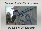 Dense-pack cellulose insulation contractor service button
